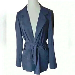 NWT Brenda Beddome Blue Lightweight Blazer/Belt Size 4